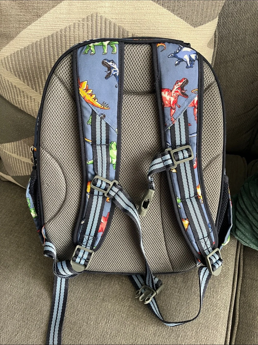Pottery Barn Kids Dinosaur Backpack - Blue Multi-Liam